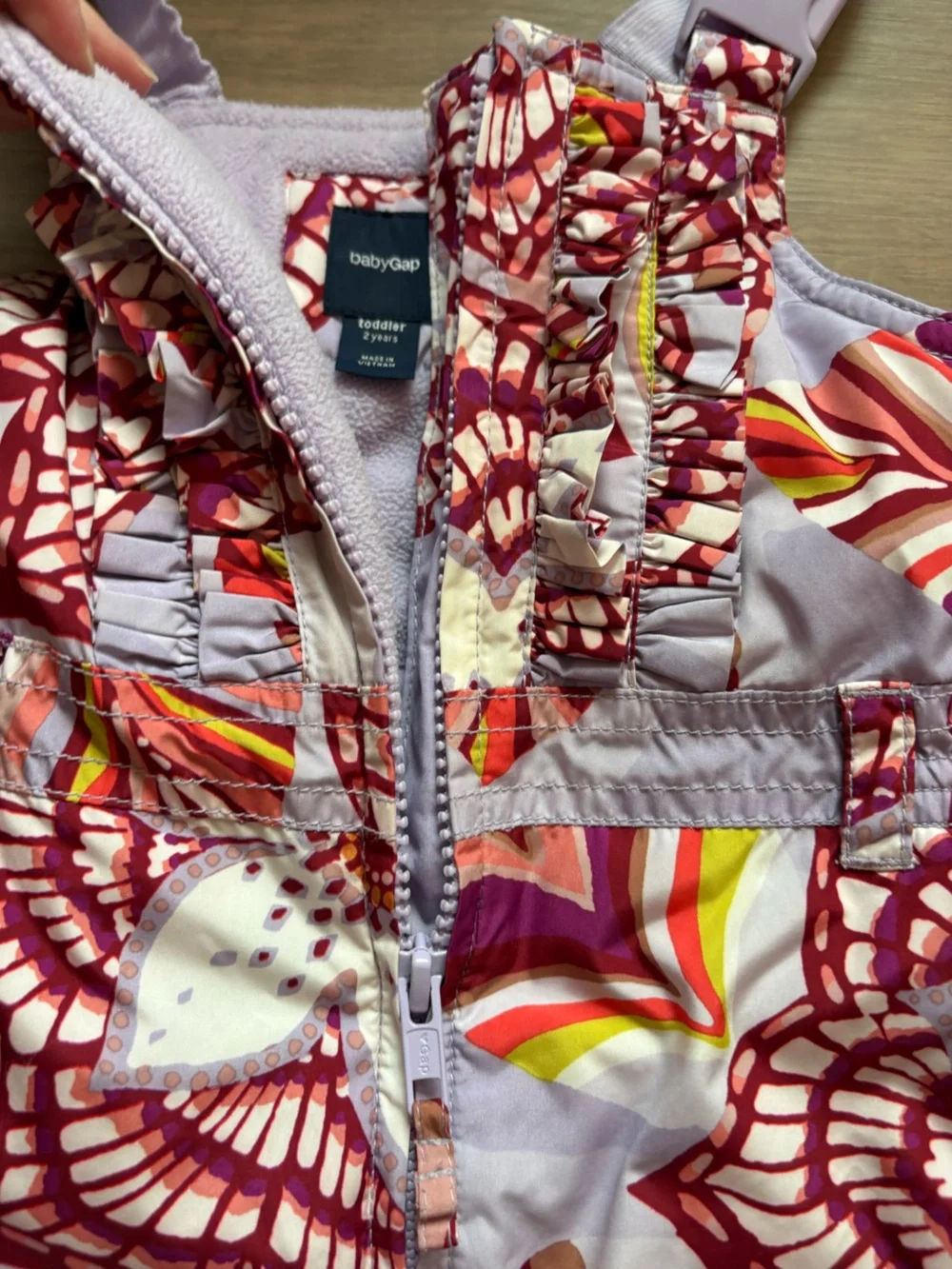 BabyGAP - floral snow overalls/bibs size 2T